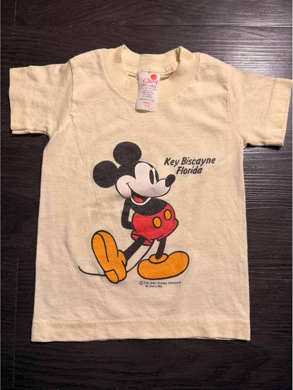 Vtg 80s Mickey Mouse Key Biscayne Florida Shirt 2T
